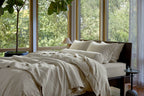 Percale Sheet Set - Bone Stripe F/Q