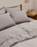 Percale Sheet Set - Pebble Stripe F/Q