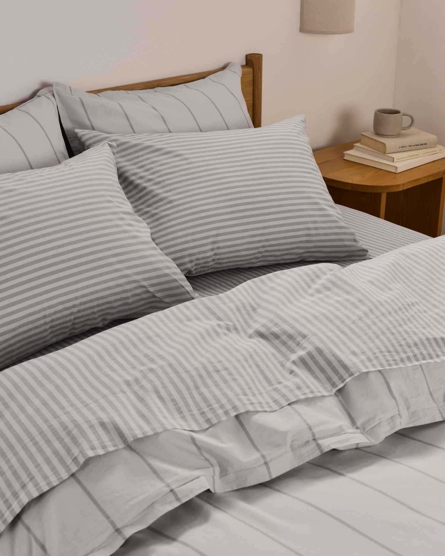 Percale Sheet Set - Pebble Stripe F/Q