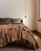 Percale Sheet Set - Warm Grey F/Q