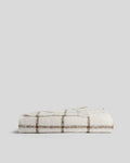Alpaca Boucle Windowpane Throw - FINAL SALE (Cream with Tobacco)