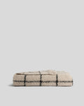 Alpaca Boucle Windowpane Throw - FINAL SALE (Natural with Onyx)
