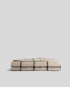 Alpaca Boucle Windowpane Throw - FINAL SALE (Natural with Onyx)