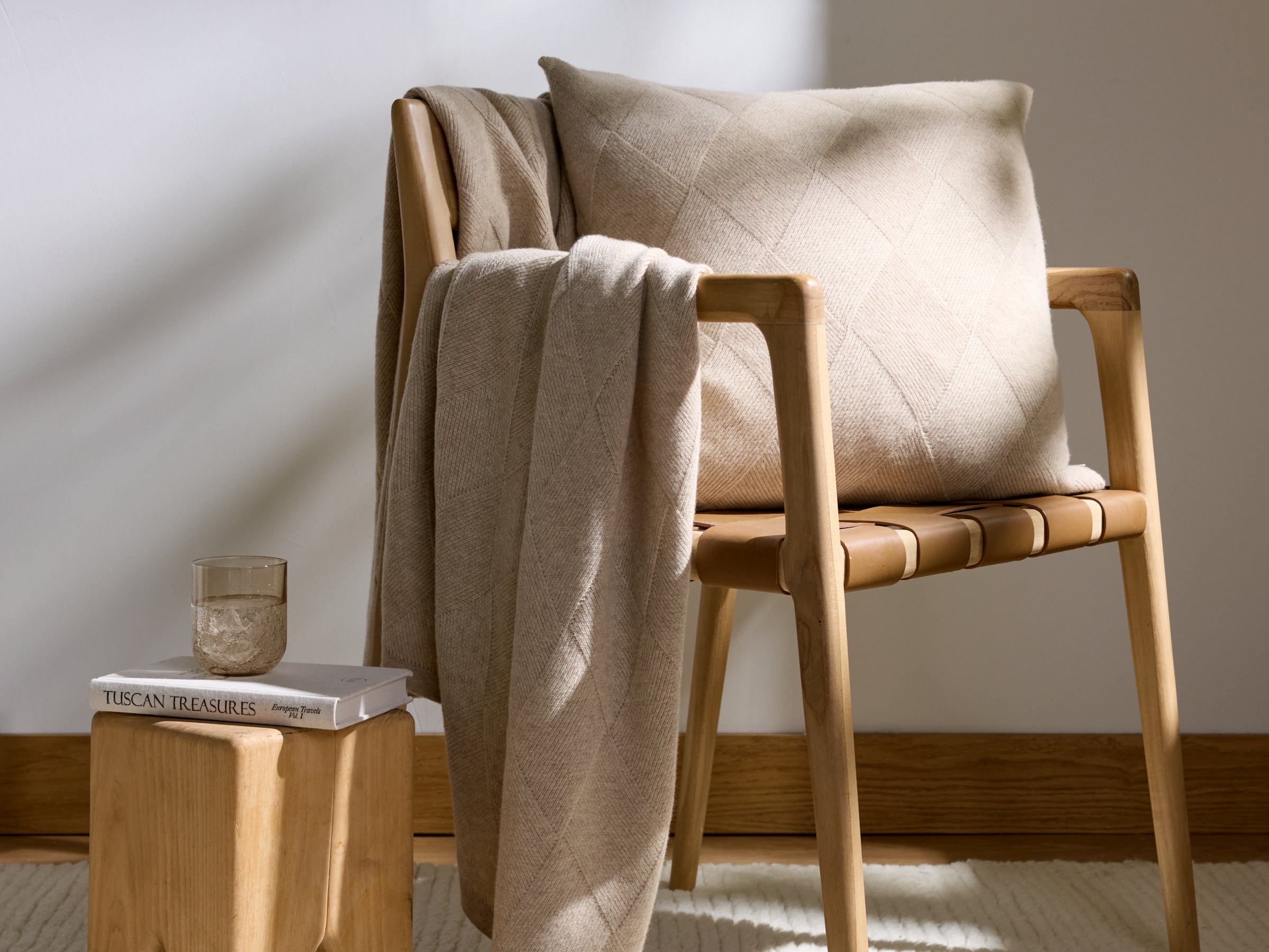 Basketweave Merino Pillow Cover - FINAL SALE (Natural)
