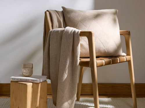 Basketweave Merino Throw - FINAL SALE (Natural)