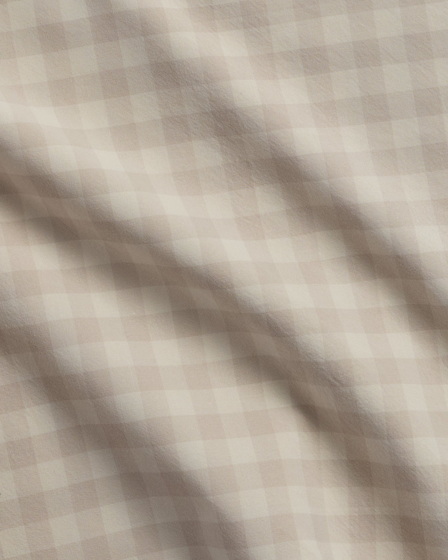 Brushed Cotton Sheet Set - Bone Check F/Q
