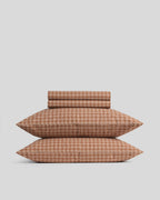 Brushed Cotton Sheet Set - Adobe Check F/Q