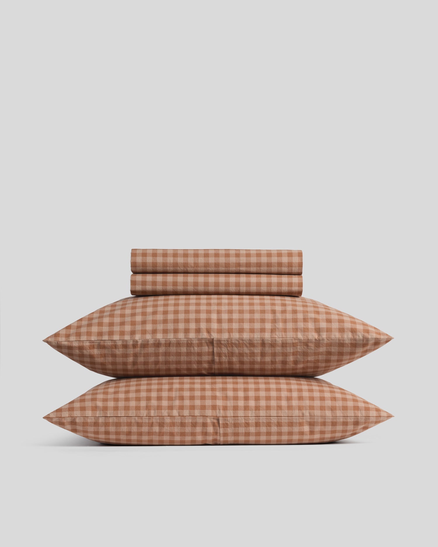 Brushed Cotton Sheet Set - Adobe Check F/Q
