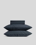 Brushed Cotton Sheet Set - Dusk Check F/Q