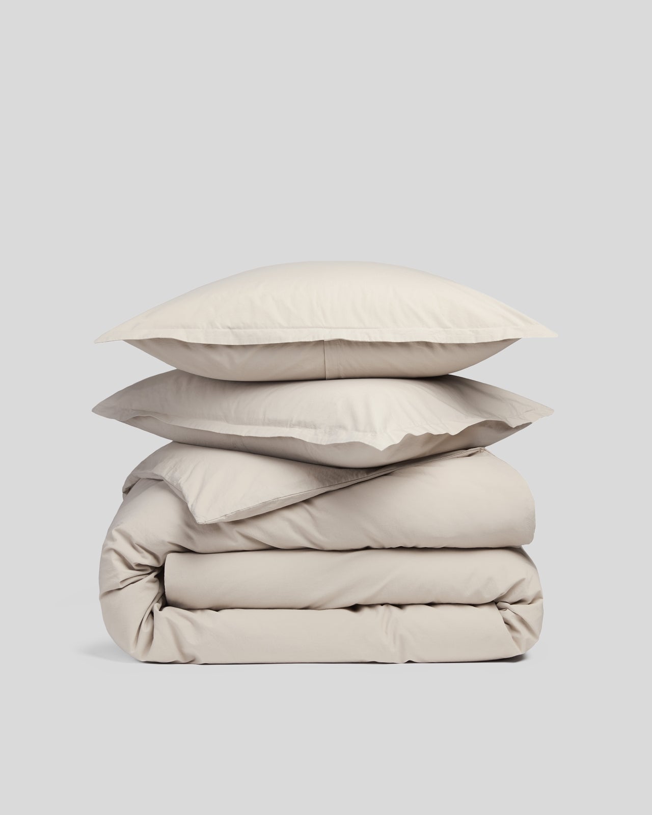 Brushed Cotton Duvet Cover Set - Bone TW/XL