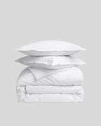 Brushed Cotton Duvet Cover Set - White K/CK