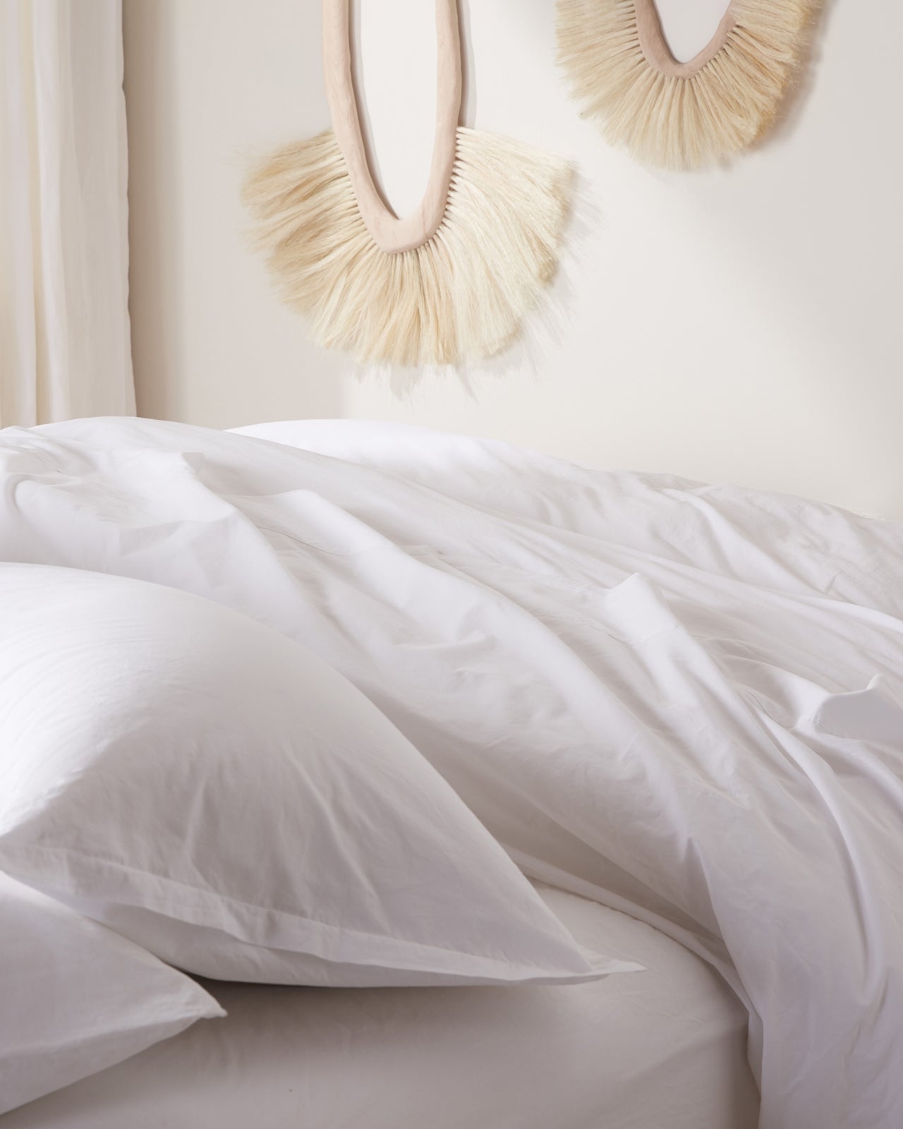 Brushed Cotton Duvet Cover Set - White K/CK