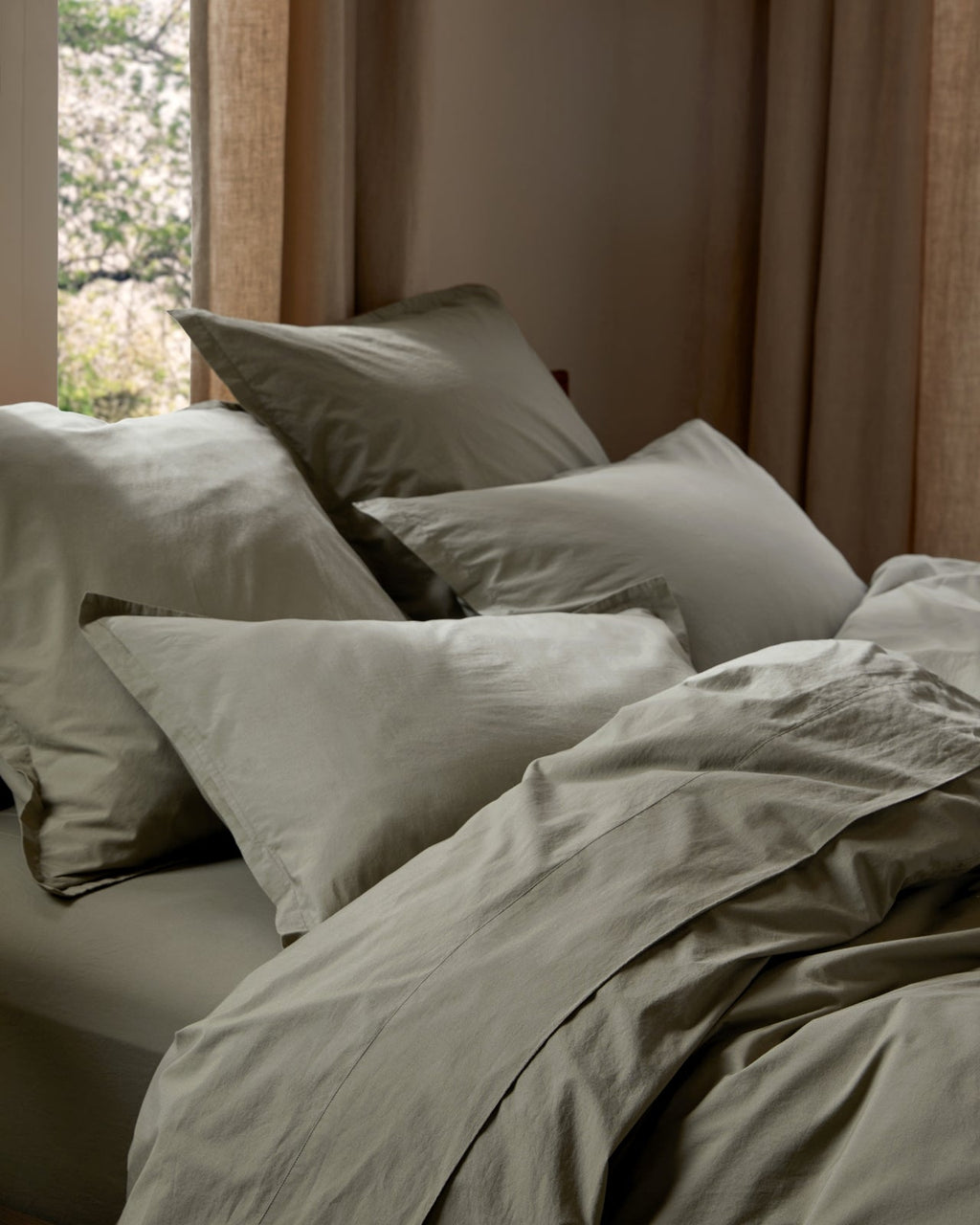 Brushed Cotton Euro Sham (Moss)