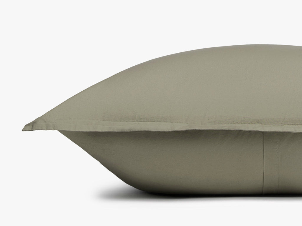 Brushed Cotton Euro Sham (Moss)