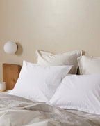Brushed Cotton Sham Set (White)