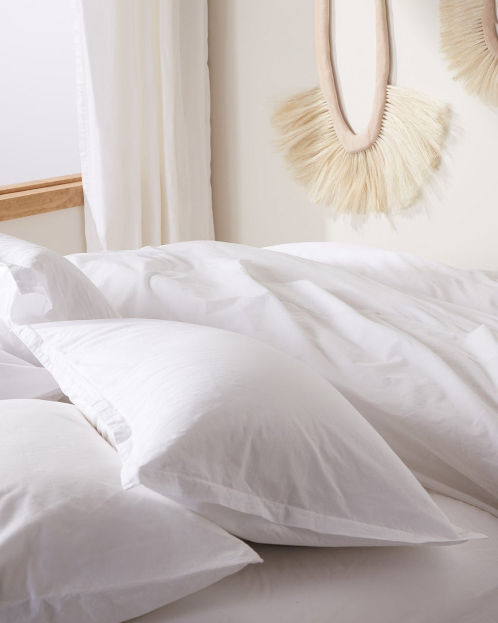 Brushed Cotton Sham Set (White)