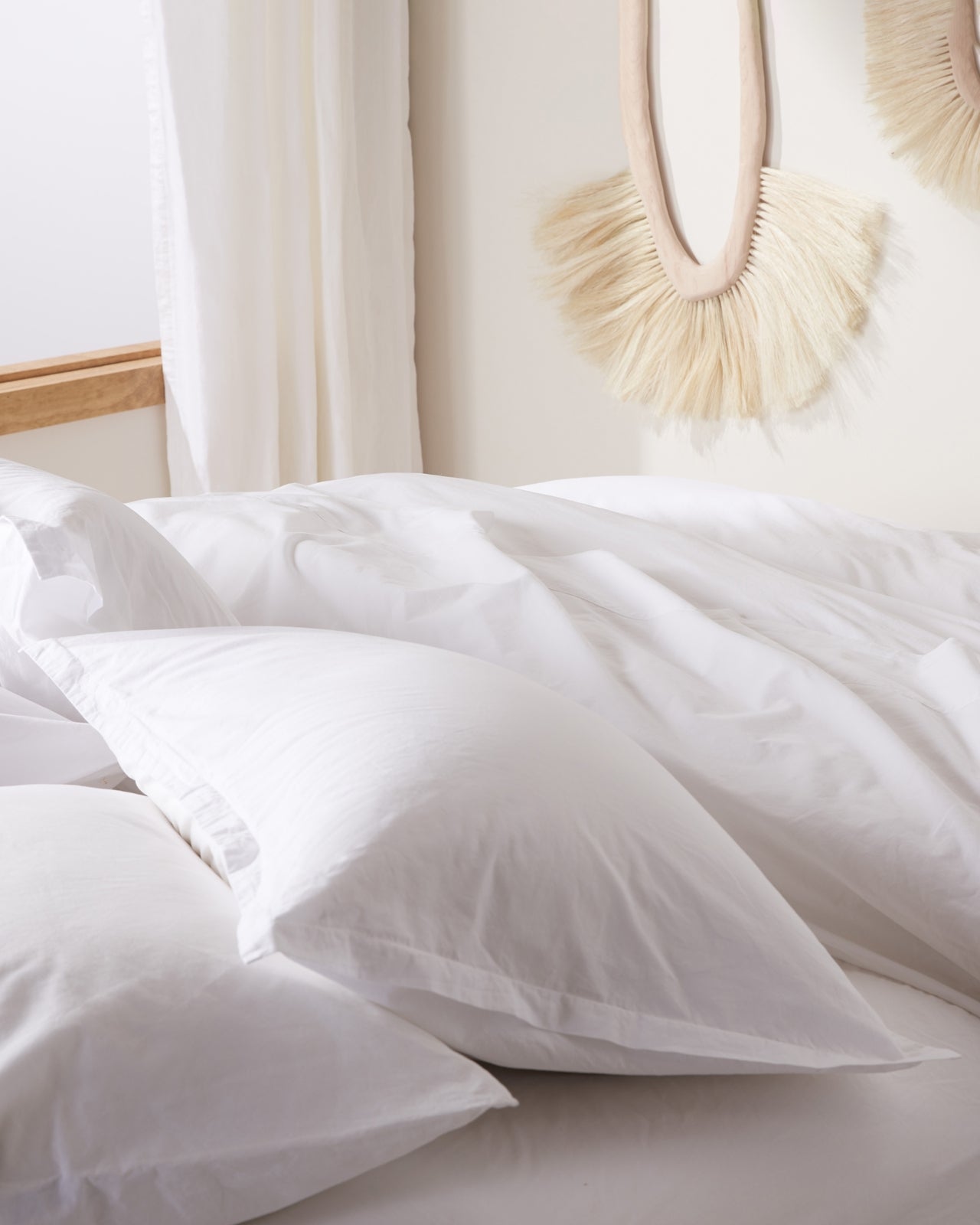 Brushed Cotton Sham Set (White)