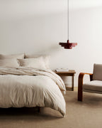 Brushed Cotton Sheet Set - Bone Check F/Q