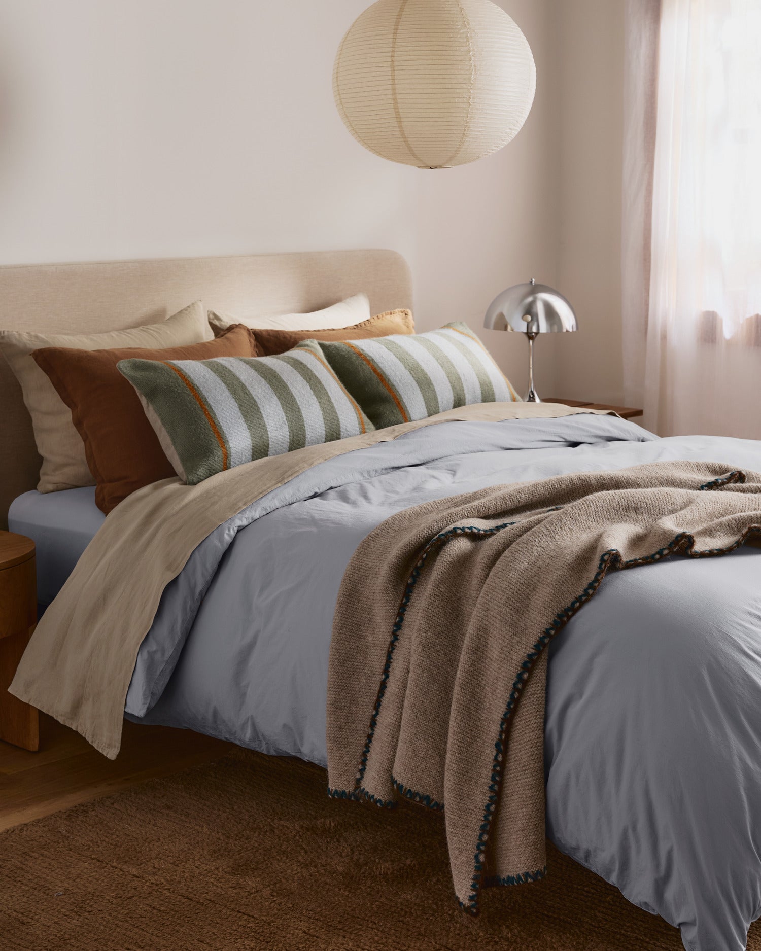 Brushed Cotton Duvet Cover (Sky)
