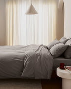 Brushed Cotton Sheet Set - Pebble F/Q