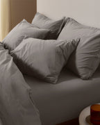 Brushed Cotton Sheet Set - Pebble F/Q