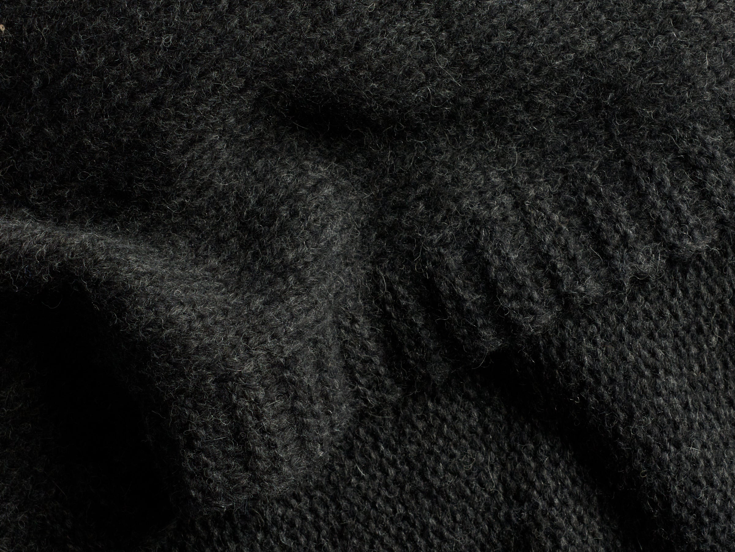 Classic Knit Alpaca Throw - FINAL SALE (Charcoal)