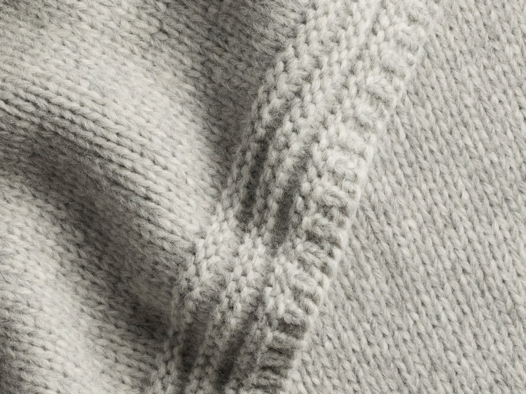 Classic Knit Alpaca Throw - FINAL SALE (Light Heather Grey)