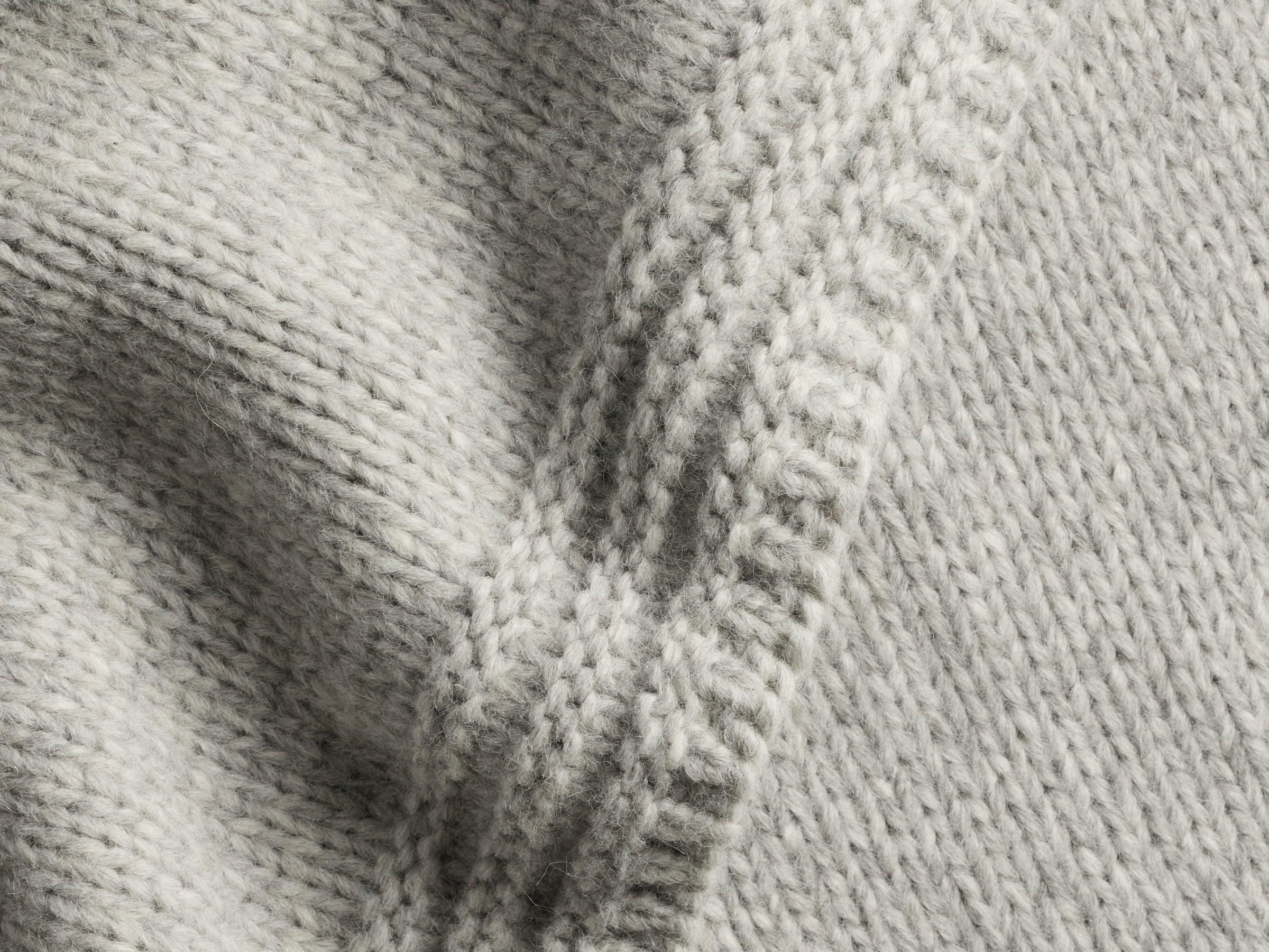 Classic Knit Alpaca Throw - FINAL SALE (Light Heather Grey)