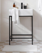 Classic Turkish Cotton Tub Mat (White)