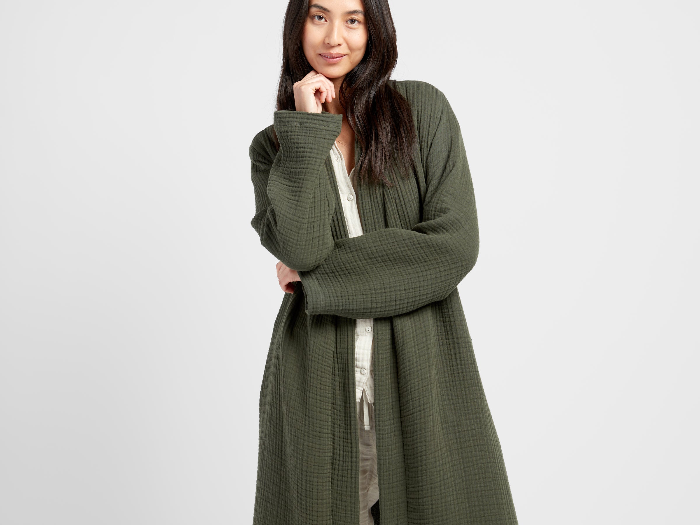 Cloud Cotton Robe (Evergreen)