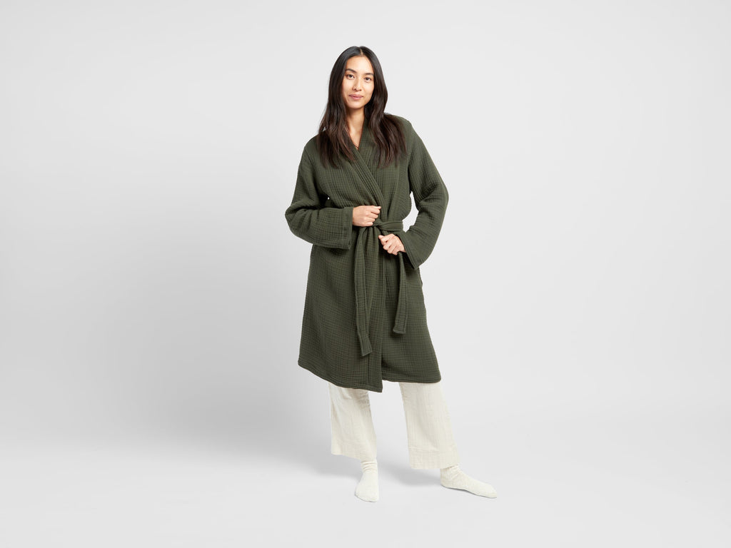 Cloud Cotton Robe (Evergreen)