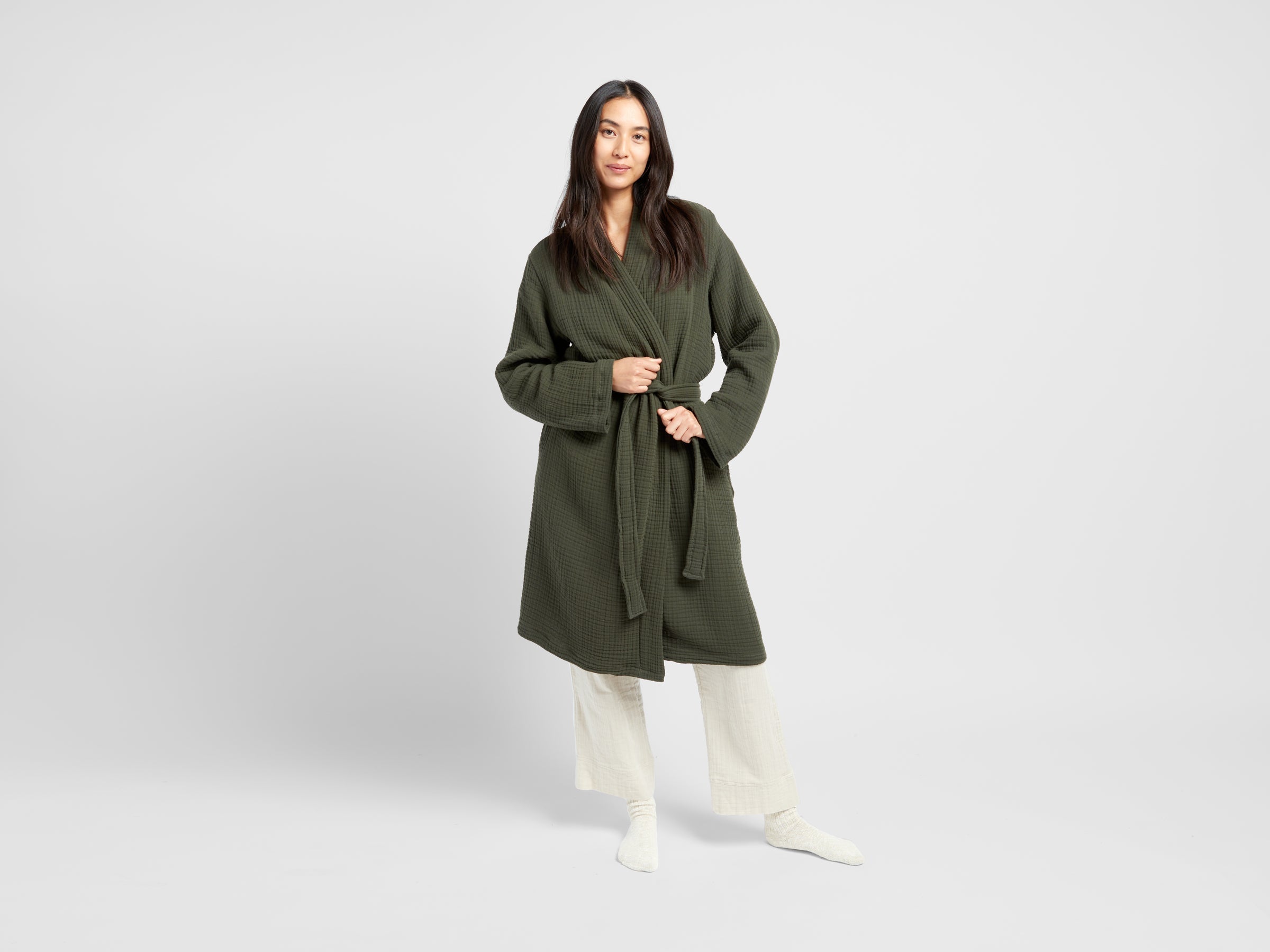Cloud Cotton Robe (Evergreen)