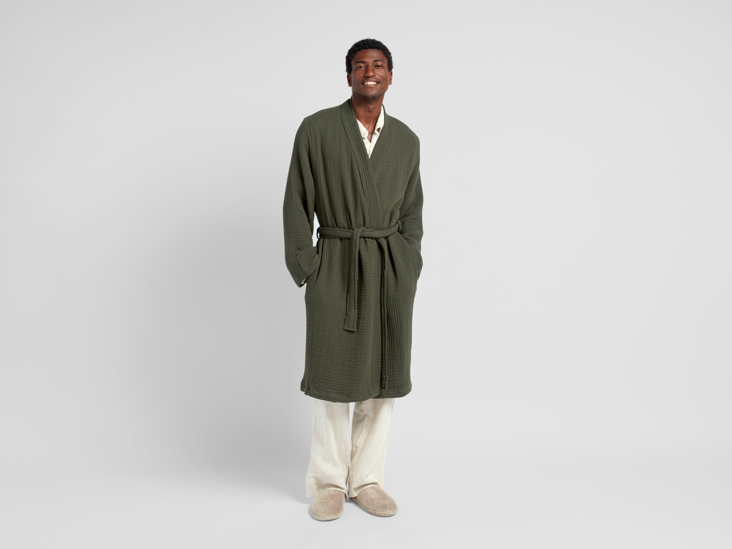 Cloud Cotton Robe (Evergreen)