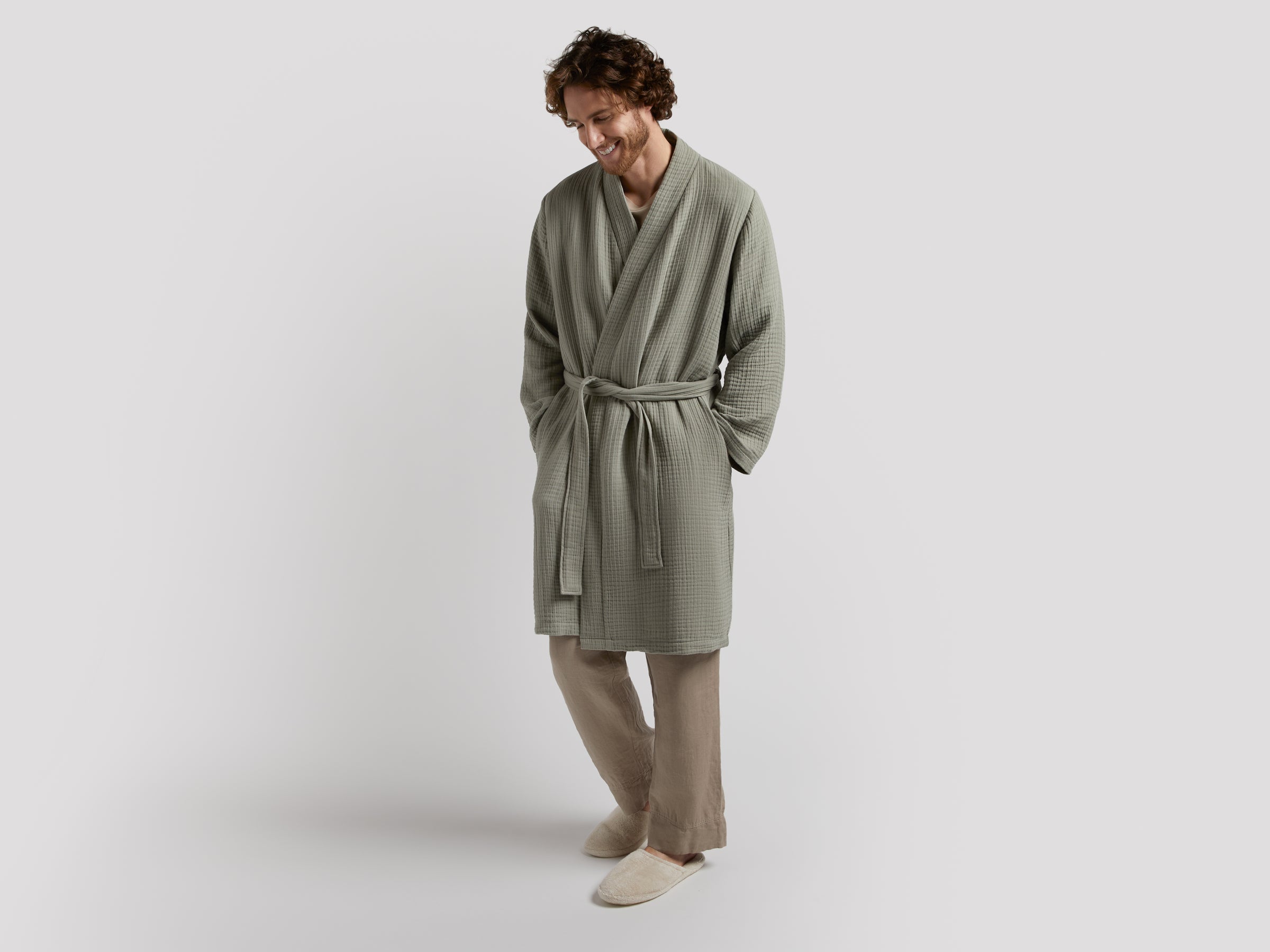 Cloud Cotton Robe (Moss)