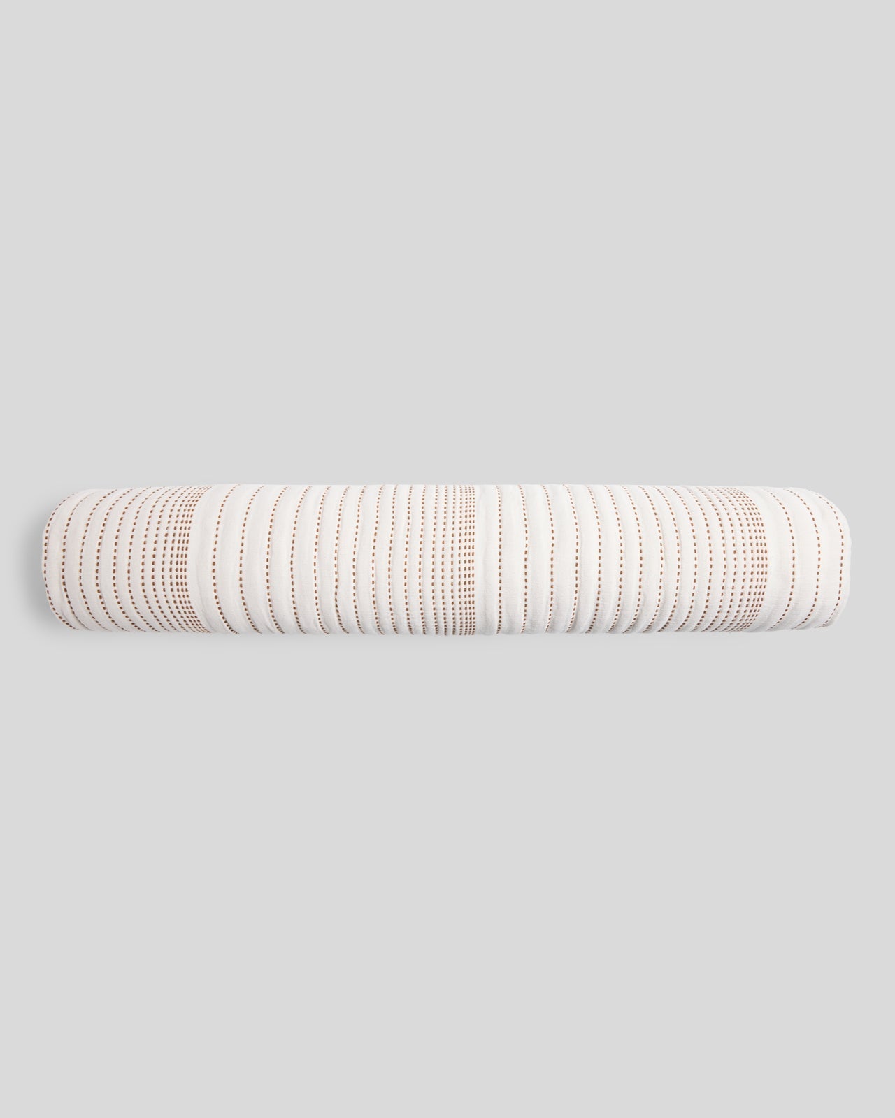 Hand Stitched Bolster Pillow Cover - FINAL SALE (Cream and Tobacco)