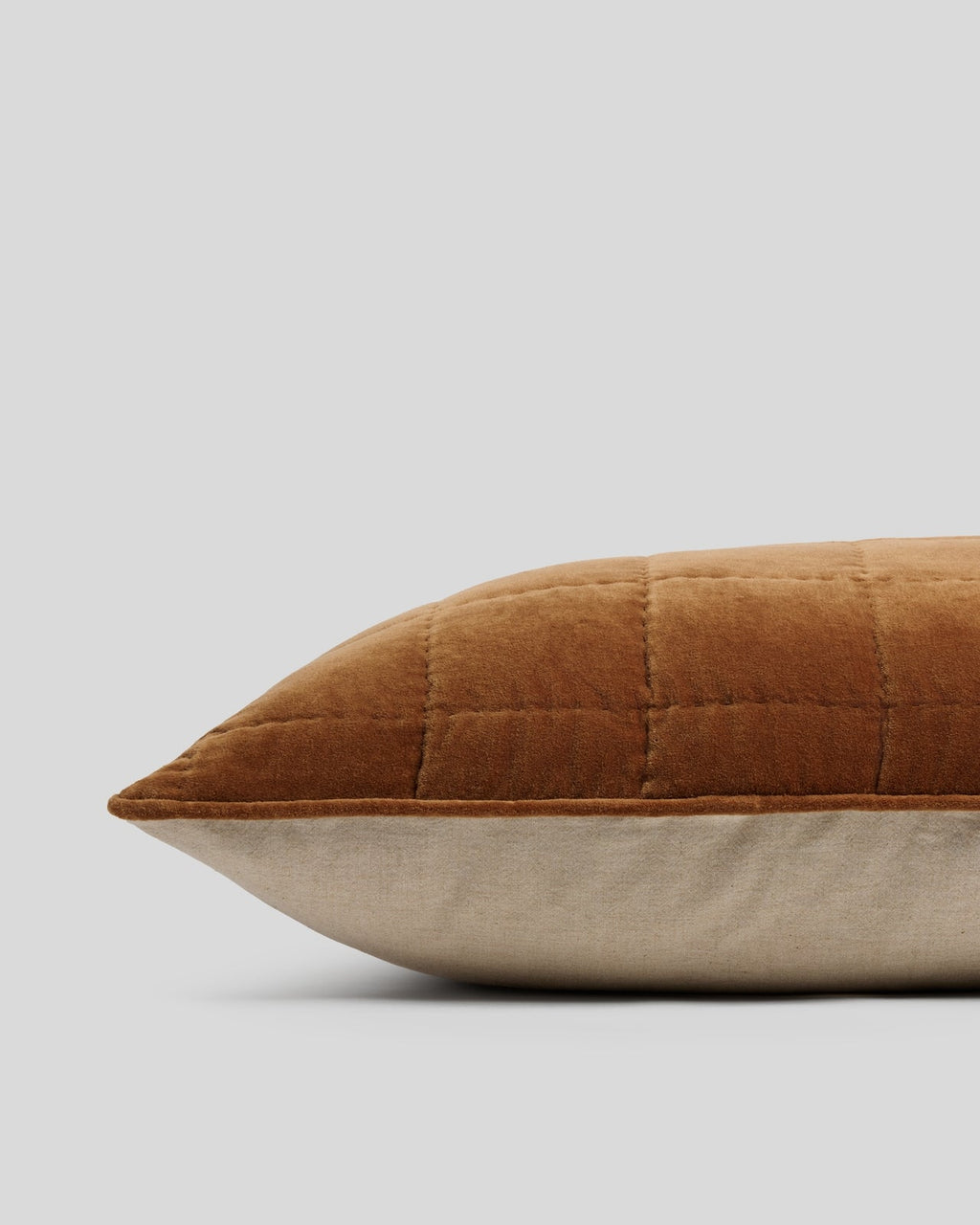 Hand Stitched Velvet Body Pillow Cover (Tobacco)