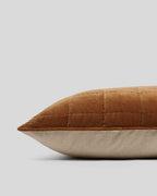 Hand Stitched Velvet Body Pillow Cover (Tobacco)