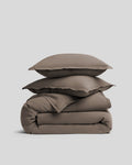 Linen Tencel Duvet Cover Set - Warm Grey K/CK