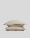 Linen Tencel Sham Set - FINAL SALE (Bone with Canyon)