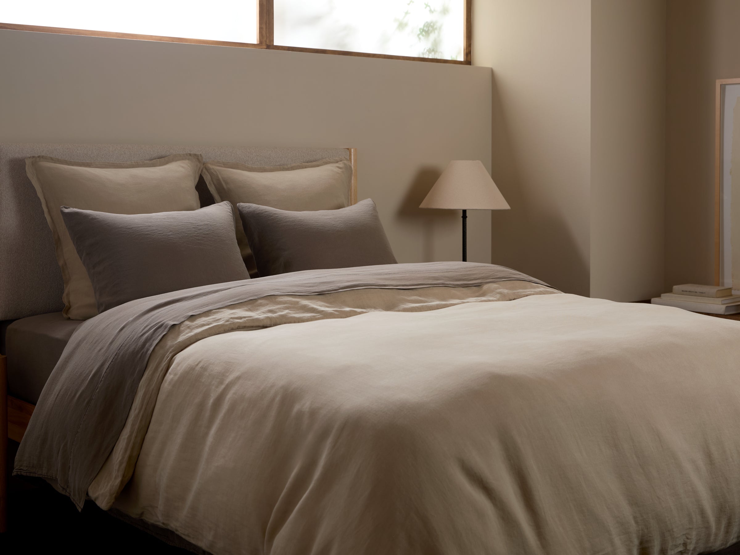 Linen Tencel Sheet Set - Warm Grey F/Q