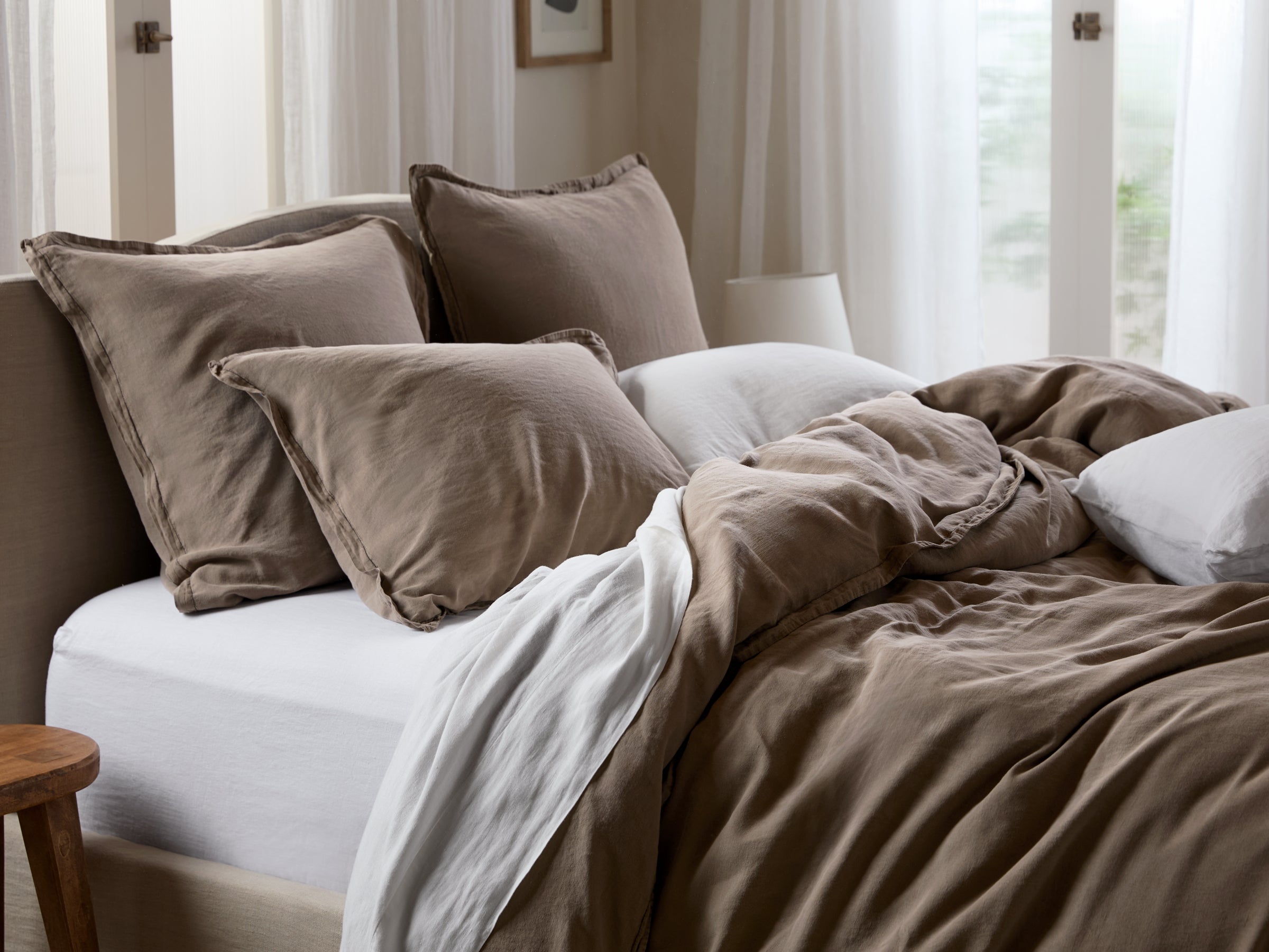 Linen Tencel Duvet Cover (Warm Grey)