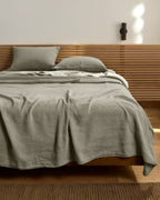 Linen Tencel Sheet Set - Moss F/Q