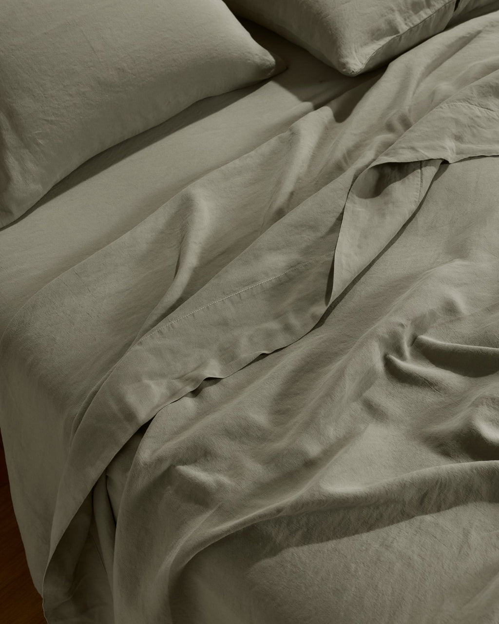 Linen Tencel Sheet Set - Moss F/Q