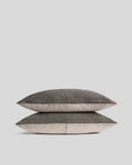Honeycomb Sham Set - FINAL SALE (Soft Black and Natural)
