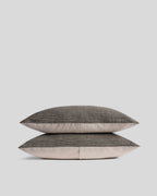 Honeycomb Sham Set - FINAL SALE (Soft Black and Natural)