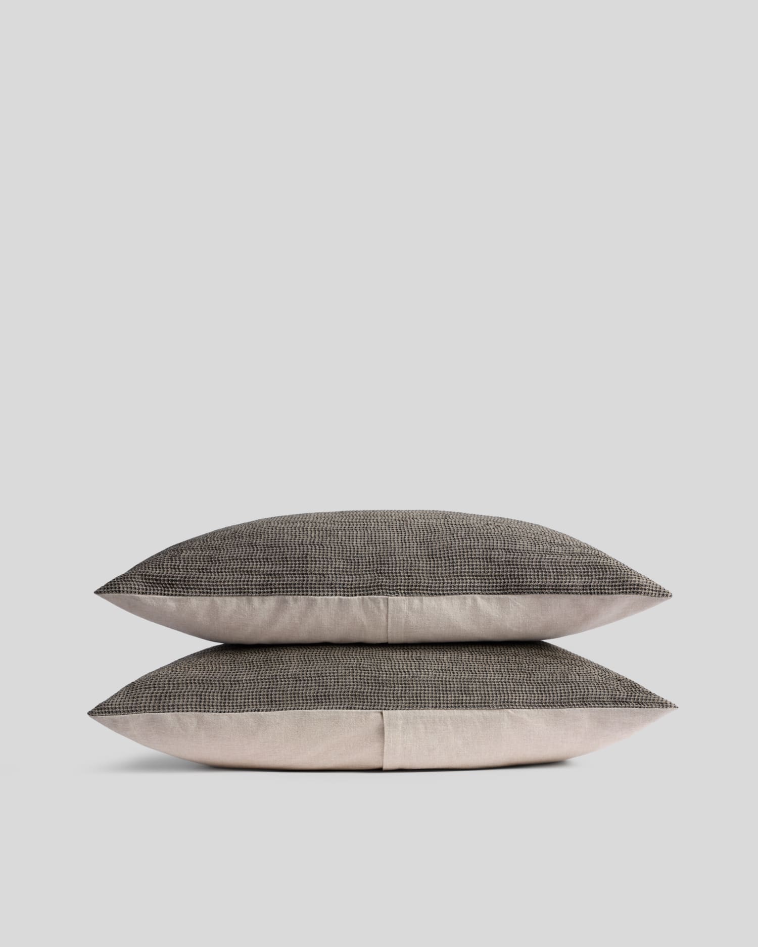 Honeycomb Sham Set - FINAL SALE (Soft Black and Natural)
