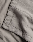 Linen Box Quilted Euro Sham (Pebble)