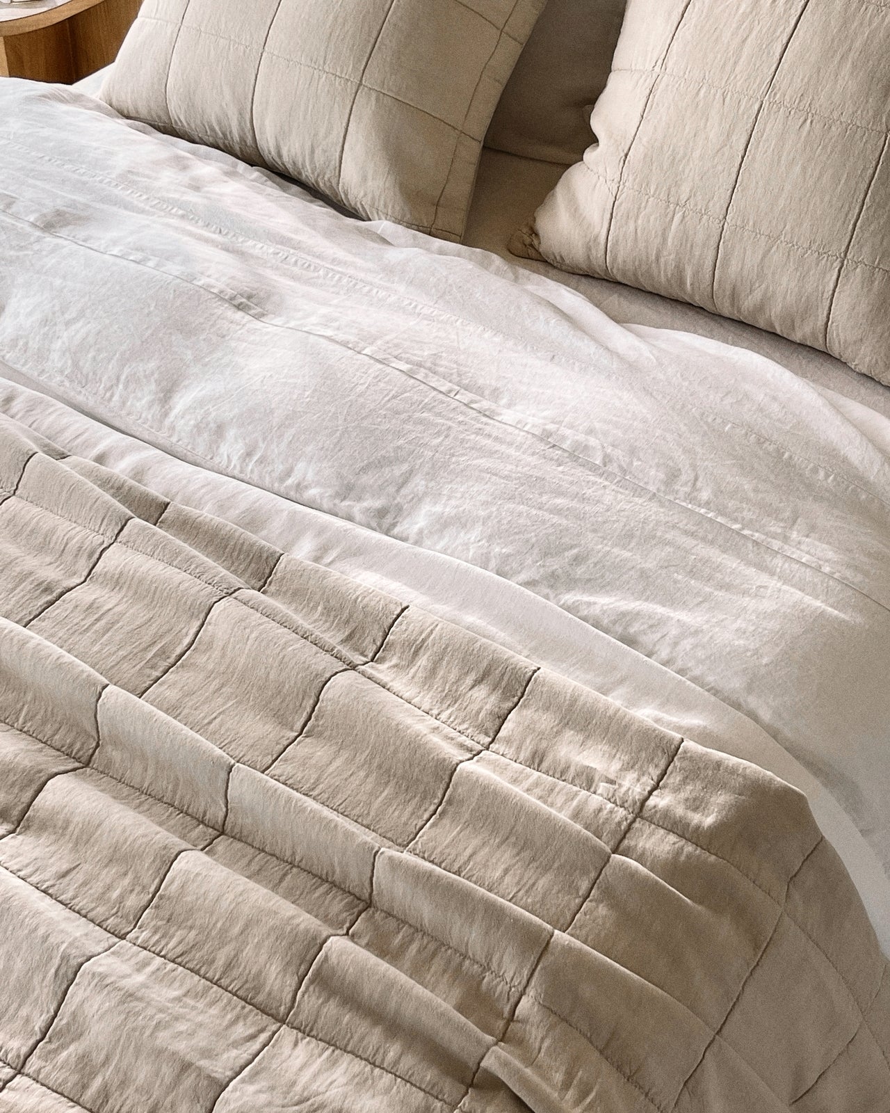Linen Box Quilt (Bone)