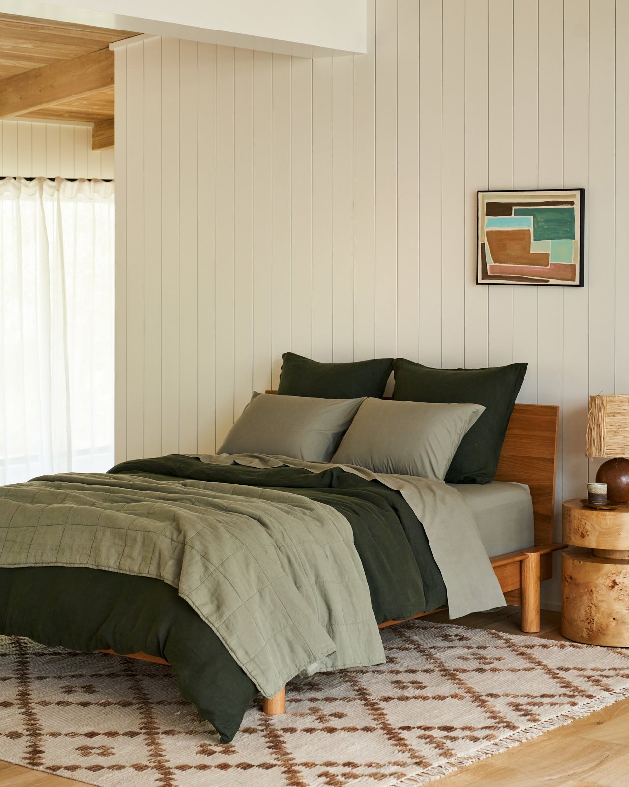 Linen Box Quilt (Moss)
