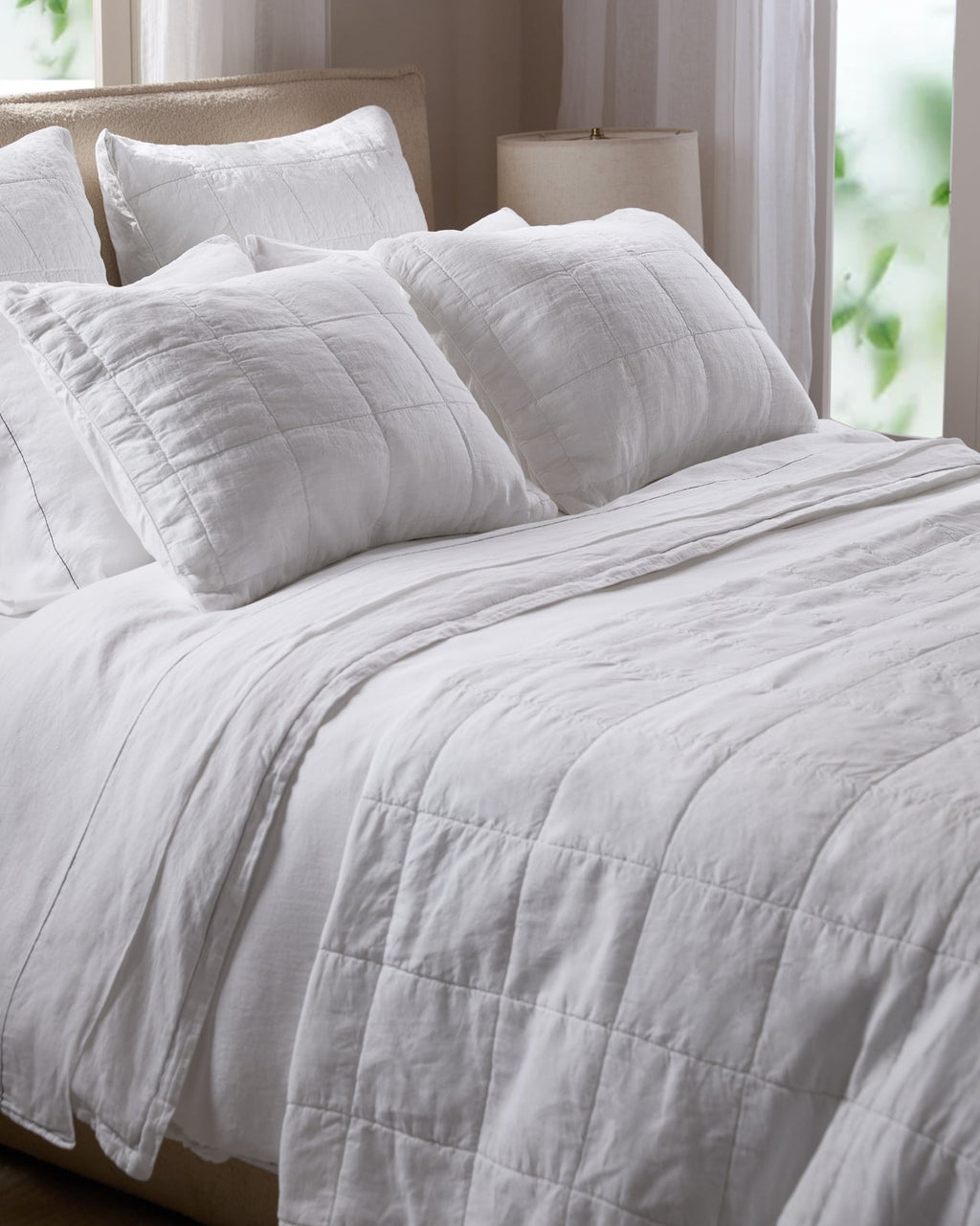 Linen Box Quilt (White)